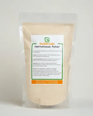 Produktbild von 1 kg Nattokinase Pulver | Natto | Vegan | Buxtrade | Sojabohnen