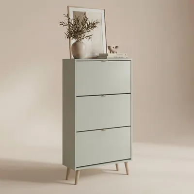 Schuhschrank Pastellgrün, Ansicht