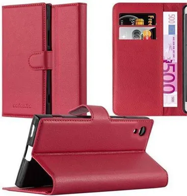 Obrázok produktu pre Cadorabo puzdro pre Sony Xperia XA1 ochranné puzdro v červenej farbe puzdro na mobilný telefón kryt magnetické zatváranie