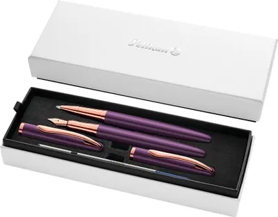 Obrázek produktu pro Pelikan Jazz, Fialová, 2 kusů, Kuličkové pero + bombičkové pero