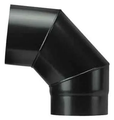 Image de SAVE Fumisteria Plus NNO1303 Eckstück Schornsteinrohr Schwarz