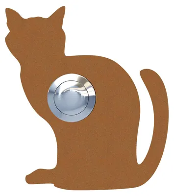 Produktbild von Türklingel Katze ''Luna'' in Rost