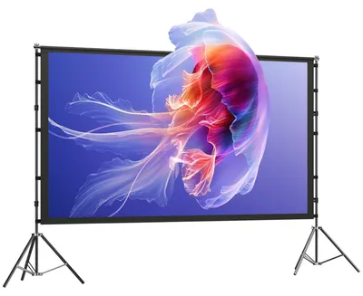 Productafbeelding van 100-inch projectiescherm met statief, 4K/8K, beeldverhouding 16:9