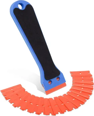 Immagine prodotto di Raschietto in plastica con manico lungo - 20 lame in plastica - verde