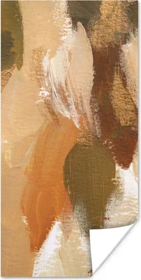 Produktbild von MuchoWow® Poster Farbe - Orange - Grün 20x40 cm - Plakat - Foto