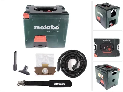 Zdjęcie produktu dla Metabo AS 18 L PC, Bęben próżniowy, Suchy, Worek na kurz, 7,5 l, Filtracja, 72 dB