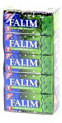 Produktbild von Falim Minze Kaugummi zuckerfrei – 20 × 7 g, 140 g + Heartforcards Versandschutz