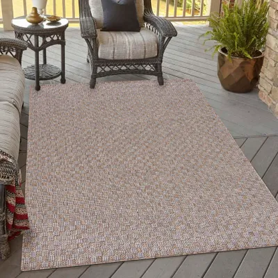 Obrázok produktu pre Vonkajší Koberec Mazovia - Jednofarebný, Hnedý Koberec na Balkón, Terasu - Odolný Voči Poveternostným Vplyvom - 80 x 150 cm