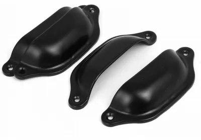 Produktbild von Schiebetürgriff – Möbelgriff – Eisen – 10 Stück – 9,8 x 3,3 cm – Schwarz