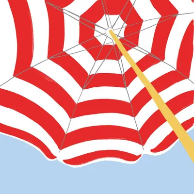 Produktbild von Servietten 33x33 cm - Beach Umbrella red