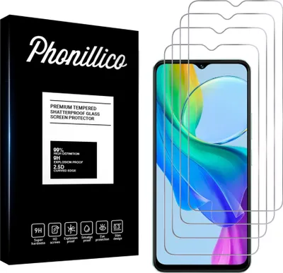 Zdjęcie produktu dla Szkło hartowane do Vivo Y03 [4 sztuki] Folia ochronna na ekran odporna na zarysowania Phonillico®