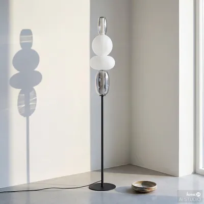 Produktbild von home24 Stehleuchte - Glas / Eisen