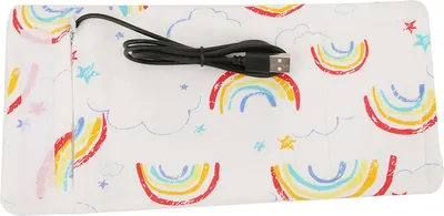 Imagen del producto de USB - Botella para bebé que mantiene la temperatura, funda de viaje portátil para leche, aislamiento térmico, diseño de arcoíris