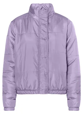 Produktbild von Damen gesteppte Blousonjacke lila Größe S mit Stehkragen und leichter Wattierung