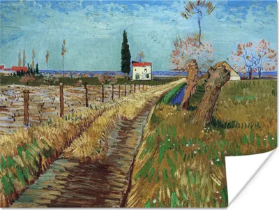 Produktbild von MuchoWow® Poster Weg durch ein Weidenfeld - Vincent van Gogh 40x30 cm - Plakate für die Wände - Poster Wohnzimmer