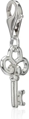 Produktbild von Damen Charm-Anhänger Schlüssel 925 Silber 16x10mm Amulett für Bettelarmband