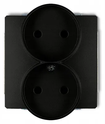 Immagine prodotto di Prese a muro doppie, serie Karlik DECO, da incasso, colore nero