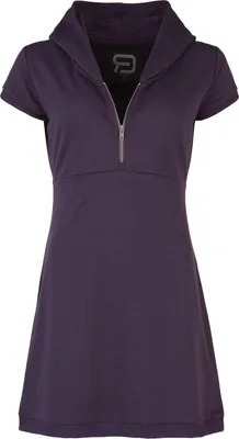 Produktbild von RED by EMP Damen lila kurzes Kleid mit Kapuze und Reißverschluss S