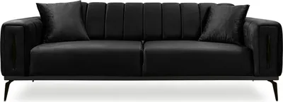 Produktbild von Couch 3-Sitzer IRON in verschiede Farben & Fußfarben: Schwarz / Schwarz