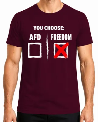Immagine prodotto di T-shirt "You Choose Freedom Gegen Rechts Demokratie Statement", colore bordeaux, taglia XL