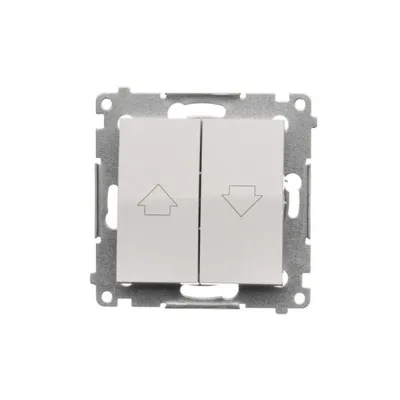 Obrázok produktu pre Kontakt-Simon DZP1.01/11, Tlačidlový spínač, Plast, Biela, IP20, IP44, 250 V, 10 A
