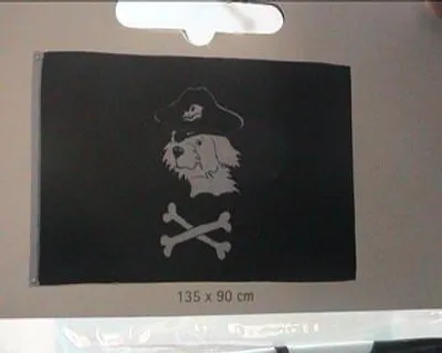 Flagge Piratenhund 135x90 cm Nylon