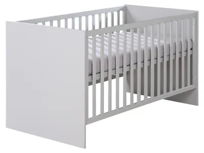Immagine prodotto di roba culla combinata Lea 70 x 140 - culla regolabile in altezza in 3 posizioni - trasformabile in lettino - legno laccato beige / grigio