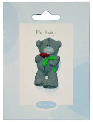 Immagine prodotto di Me To You Pin"Orso con rosa", Metallo