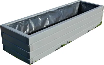 Produktbild von NEU Pflanzkasten aus Holz TOP Pflanzkübel Terrasse Garten  D2 Grau (Länge 100 cm)