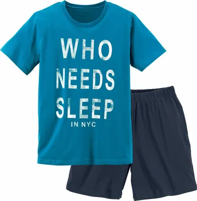 Produktbild von AUTHENTIC LE JOGGER Pyjama 2 -teilig türkis-marine Größe 122/128