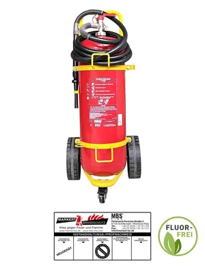 Produktbild von MBS FIRE 50l Schaum Dauerdruck Feuerlöscher fahrbar DIN EN 1866