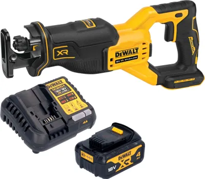 Produktbild von DeWalt DCS 382 M1 Akku Reciprosäge Säbelsäge 18 V Brushless + 1x Akku 4,0 Ah + Ladegerät