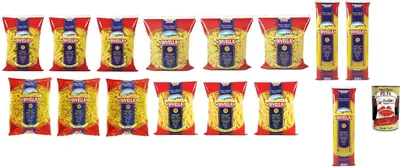 Produktbild von Divella Pasta Testpaket Spaghetti Ristorante - Elicoidali - Mista - Ditali - Penne Ziti Rigate,Italienische Nudeln aus Hartweizengrieß, 15x 500g + Italian Gourmet polpa 400g