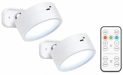 Obrázek produktu pro INF 2-balení nástěnné LED svítidlo s různými barvami světla a dálkovým ovládáním Bílý
