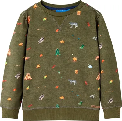 Produktbild von Kinder-Sweatshirt Khaki Gr. 104 mit Tiermotiv