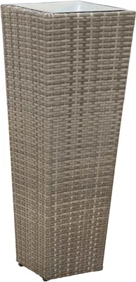 Imagen del producto de Juego de 3 macetas altas de metal, de 30 x 30 x 80 cm
