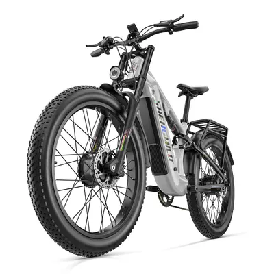 Produktbild von SHENGMILO S600 PRO All-Terrain Elektrofahrrad,Dual-Drive,48V 25Ah,26×3.0 Zoll,2×80N.M,120 kg,80-90km