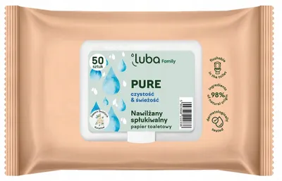 Produktbild von Luba Family Pure nawilżany papier toaletowy, 50 sztuk