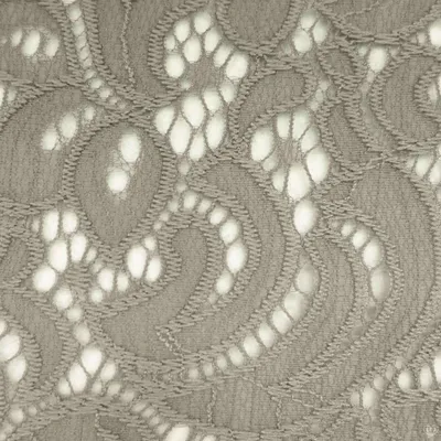Spitze elastisch 145cm breit ab 1m Spitzenstoff Stoff Nylon OEKO-TEX graubeige