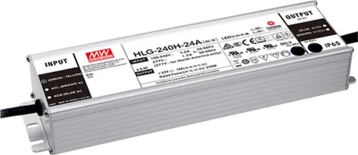 Produktbild von MEANWELL HLG-240H-24A, AC-DC LED-Schaltnetzteil, Metallgehäuse, IP65 240W 24V 10A CV+CC
