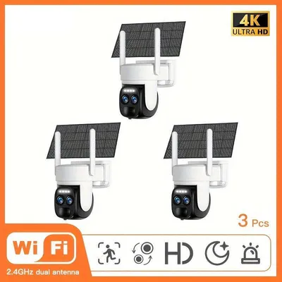 Immagine prodotto di Telecamera di sicurezza esterna - Risoluzione 2K - Pannello solare - Obiettivo duale PTZ - WiFi