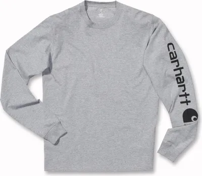 Produktbild von CARHARTT Sleeve Logo T-Shirt L/S Heather Grey T.S - EK231-HGY-S