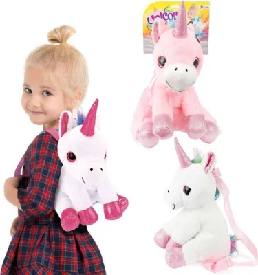 Zdjęcie produktu dla Wypchany plecak jednorożec Toi-Toys 30 cm