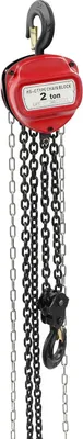 Immagine prodotto di Paranco a catena - Paranco a catena manuale - Portata 2 t/2000 kg - Altezza di sollevamento 6 m - Per officine, magazzini, cantieri - Rosso