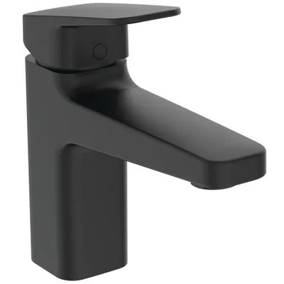 Produktbild von Ideal Standard Waschtischarmatur Ceraplan ohne Ablaufgarnitur BlueStart H90, Ausladung 124mm BD224XG Schwarz (Silk Black)