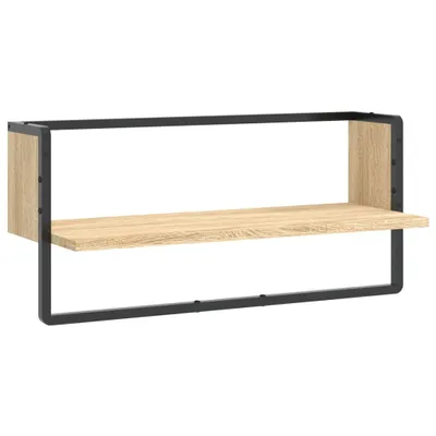 Image de Étagère murale avec barre chêne sonoma 65x25x30 cm