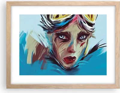 Produktbild von Gerahmtes Poster - Rahmen in heller Eiche - Stück Modern Frau - 40x30 cm - Wand Bild - Wanddeko - Wandbilder - Kunstposter - Wandposter - Bilderrahmen - Bilder - Kunstdruck - P2NAA40x30-4650