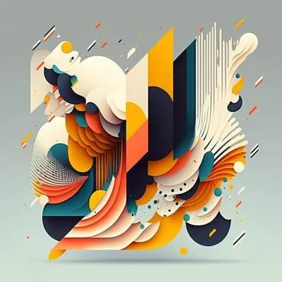 Immagine prodotto di Decorazione murale astratta in acrilico, 50 x 50 cm