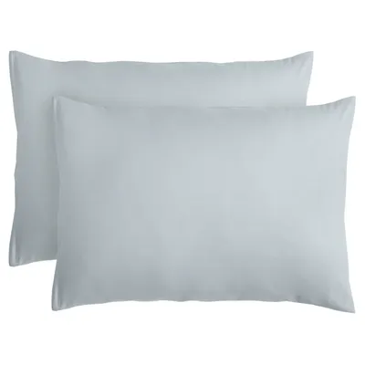 Produktbild von Komfortec Premium Kissenbezüge 2er Set 50x70 cm mit Reißverschluss, gebürstet 100% Polyester 120g/m², Kopfkissenbezug, Superweiches Kissenhülle Set, Grau