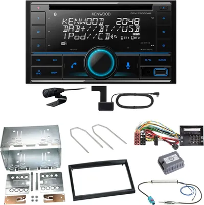 Produktbild von Kenwood DPX-7300DAB Bluetooth DAB Einbauset für Citroen C2 C3 Berlingo Jumpy